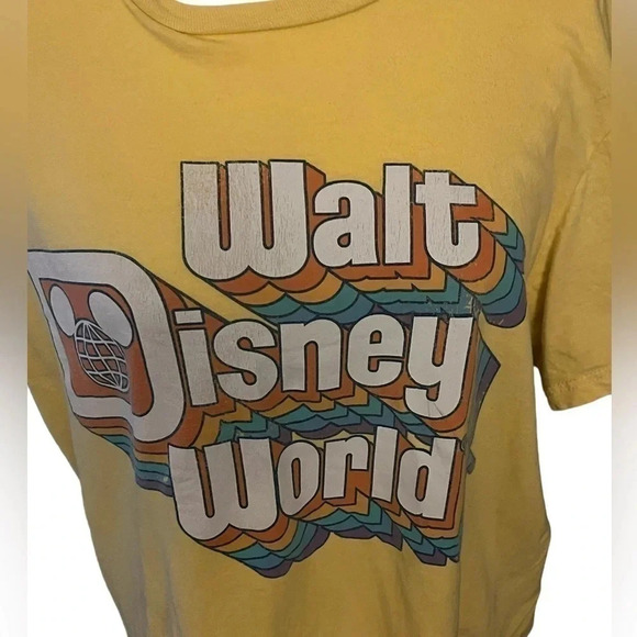 Walt Disney World Theme Park Exclusive T-shirt - Retro Yellow - Size L - Picture 2 of 9